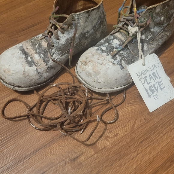 Original magnolia pearl "Trent painter boots"Sold out on site. Worn 3 times. - Picture 12 of 15